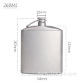 Outdoor Camping titanium Flat Flagon